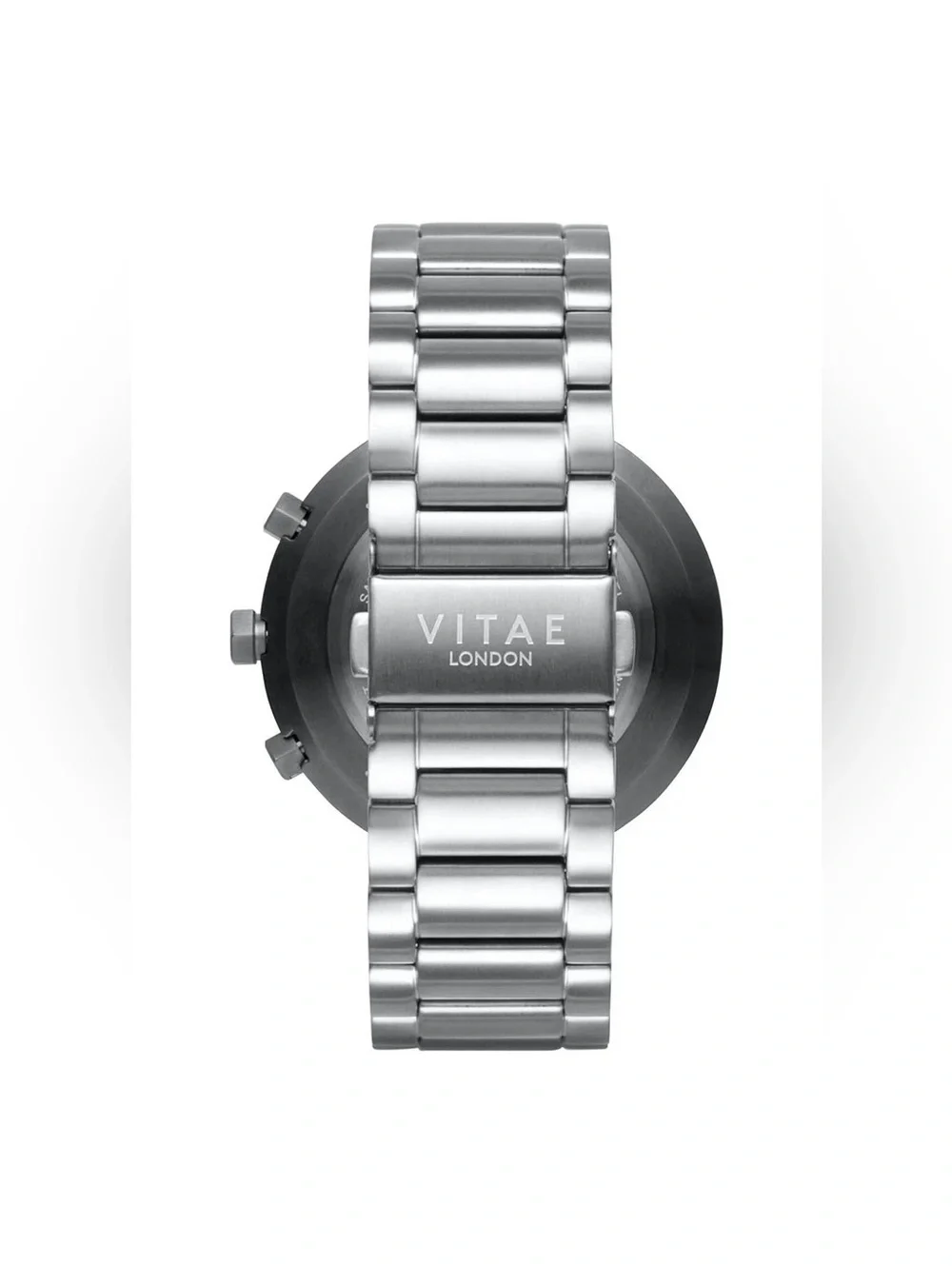 Vitae London Watch Elmington Silver Tone Stainless Steel Bracelet 44mm, NWT